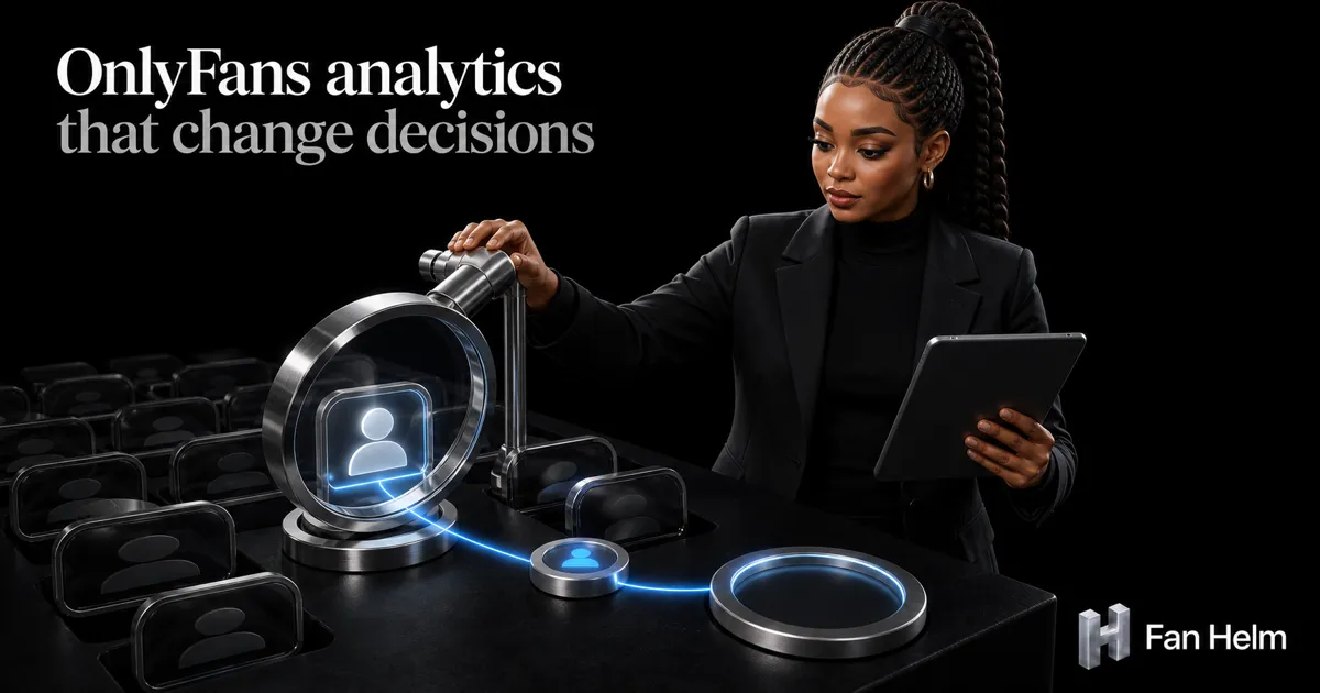A manager uses a decision lens to isolate individual fan value and trace an accountable operator-to-outcome path
